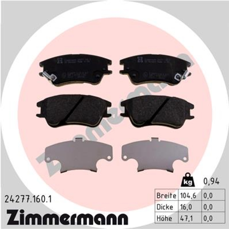 Zimmermann Bremsscheiben + Zimmermann Bremsbeläge