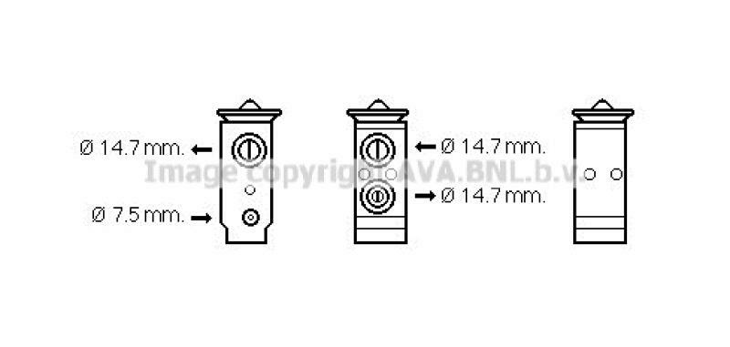 AVA QUALITY COOLING Expansionsventil, Klimaanlage