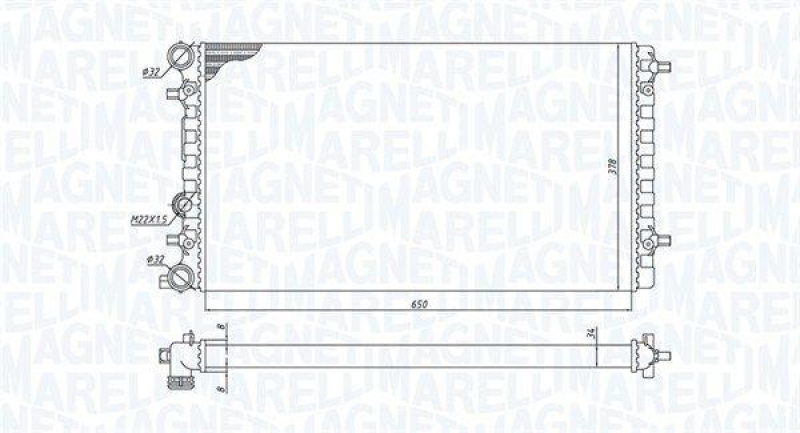 MAGNETI MARELLI Radiator, engine cooling