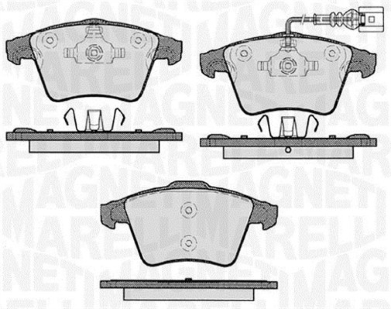 MAGNETI MARELLI Bremsbelagsatz, Scheibenbremse 363916060413