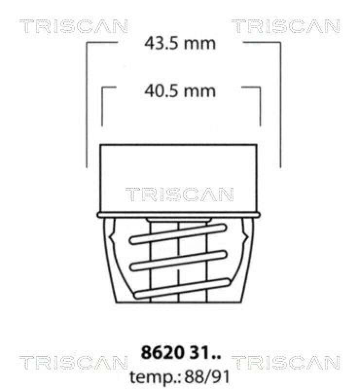 TRISCAN Thermostat für Kühlmittel / Kühlerthermostat