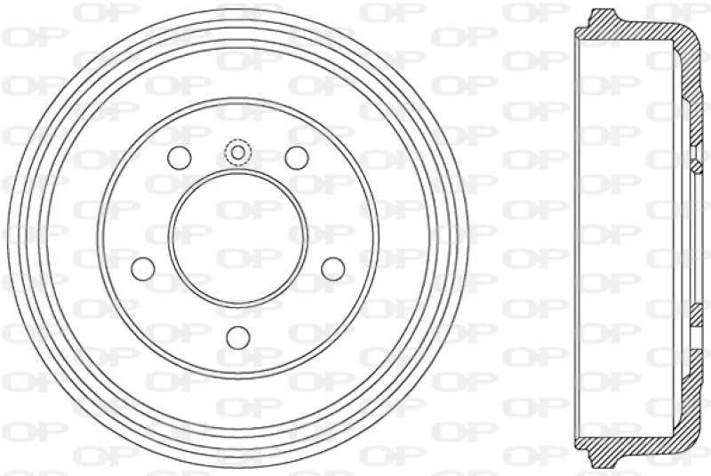 2x OPEN PARTS Bremstrommel