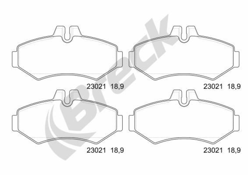 BRECK Bremsbelagsatz, Scheibenbremse