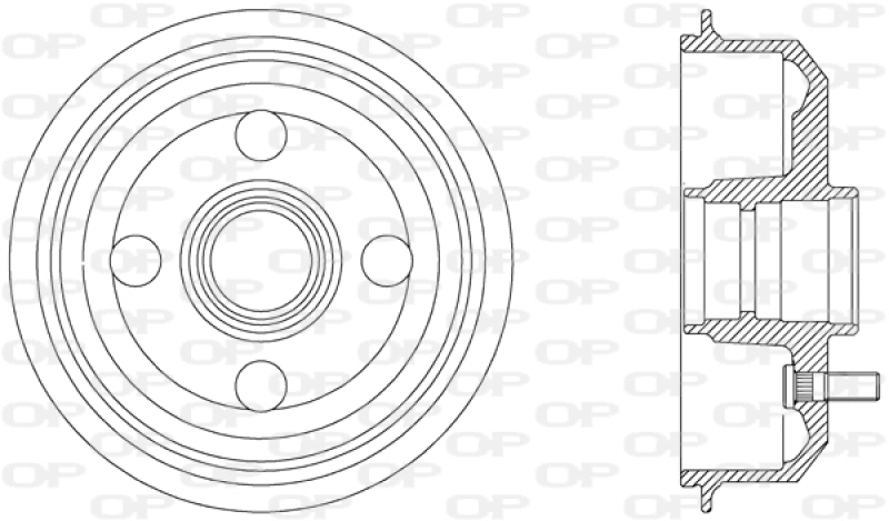 2x OPEN PARTS Bremstrommel