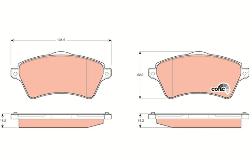 TRW Brake Pad Set, disc brake COTEC