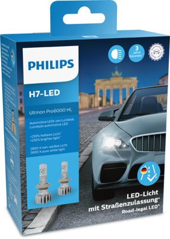 PHILIPS Glühlampe Ultinon Pro6000 H7-LED
