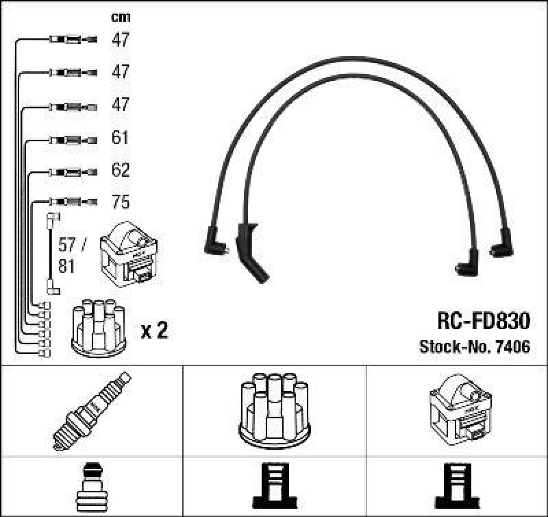 NGK Ignition Cable Kit