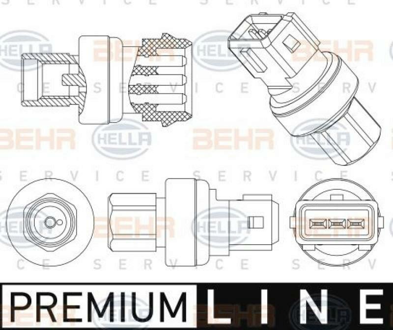 HELLA Pressure Switch, air conditioning BEHR HELLA SERVICE *** PREMIUM LINE ***