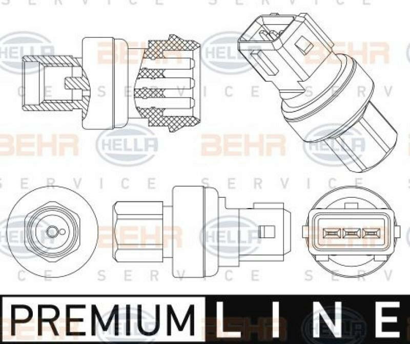 HELLA Druckschalter, Klimaanlage BEHR HELLA SERVICE *** PREMIUM LINE ***