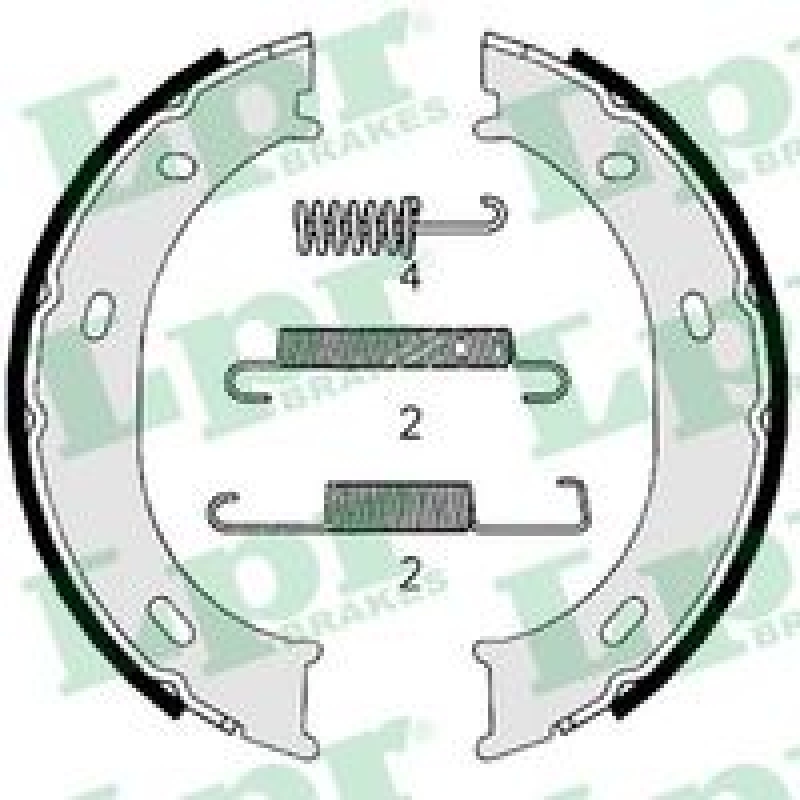 LPR Brake Shoe Set, parking brake