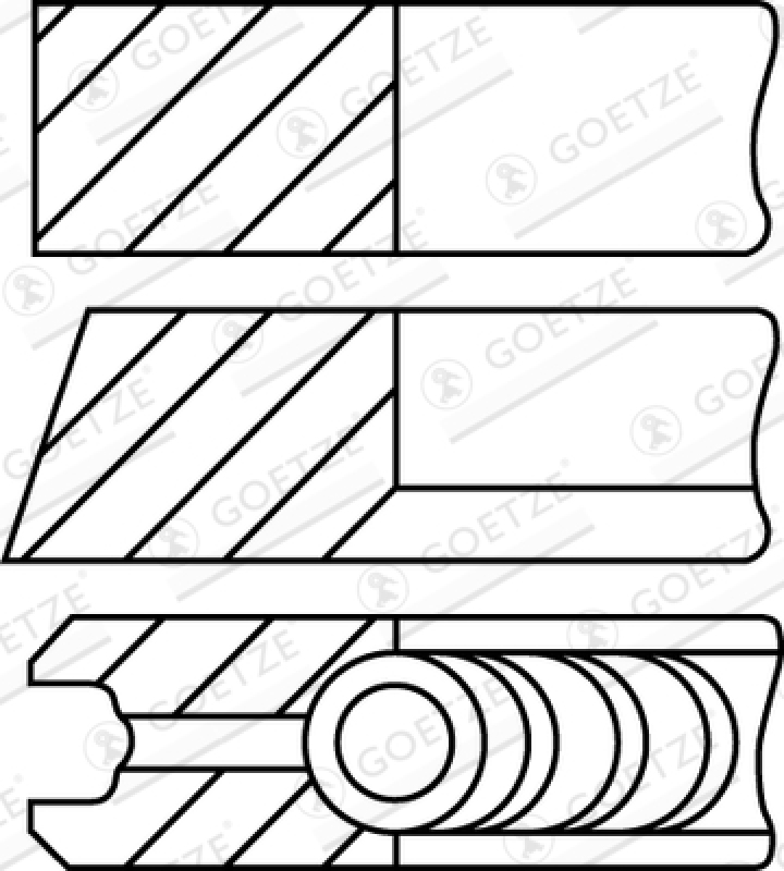 GOETZE ENGINE Kolbenringsatz