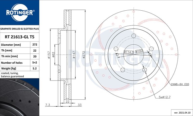 2x ROTINGER Bremsscheibe