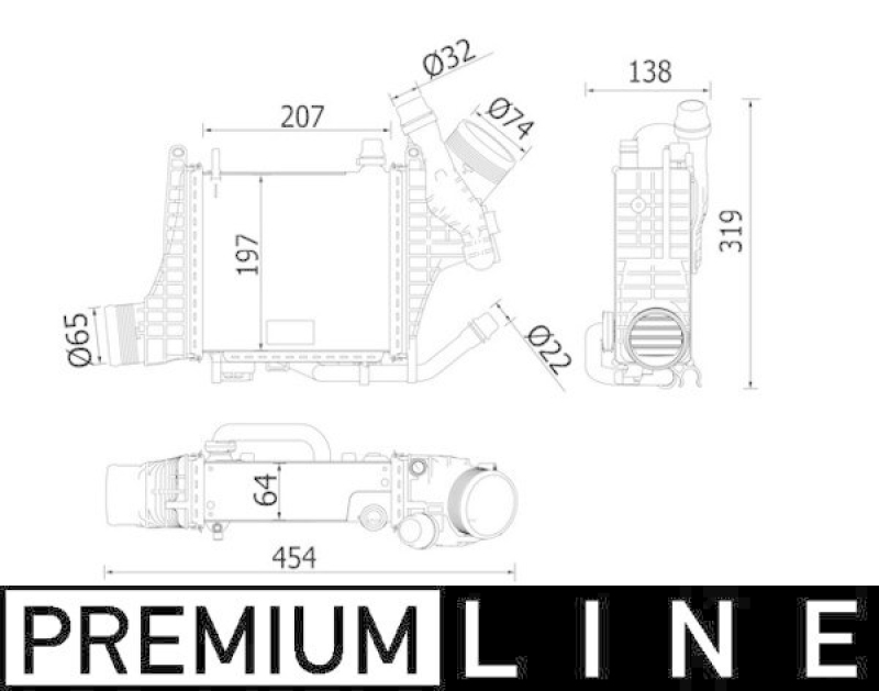 MAHLE Ladeluftkühler BEHR *** PREMIUM LINE ***