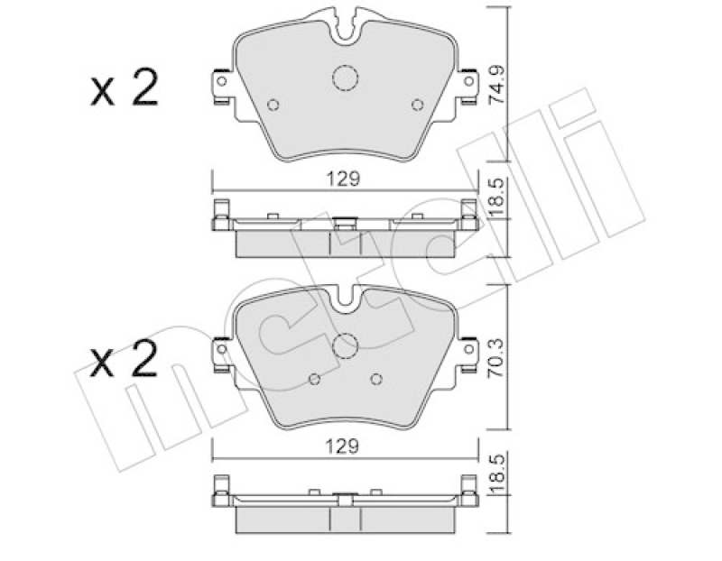 METELLI Brake Pad Set, disc brake