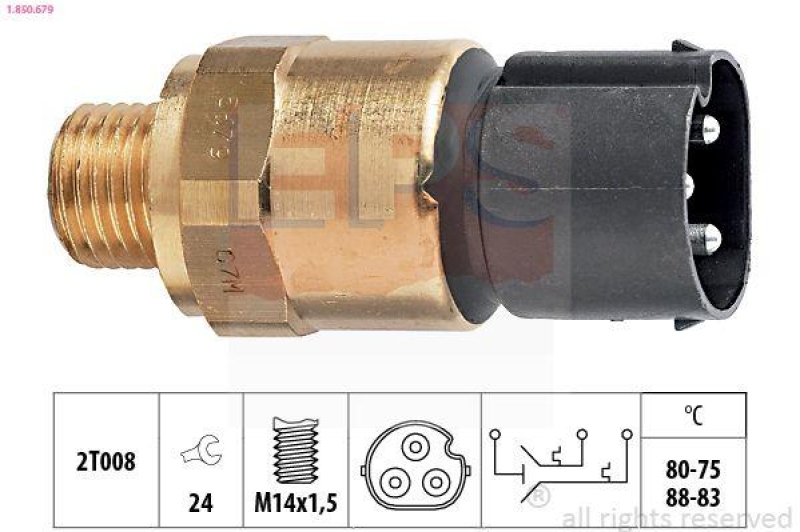 EPS Temperaturschalter, Kühlerlüfter Made in Italy - OE Equivalent