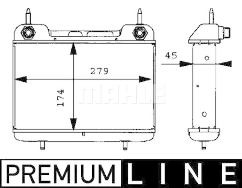 MAHLE Oil Cooler, engine oil BEHR *** PREMIUM LINE ***