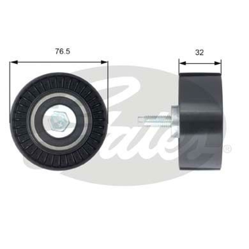 GATES Deflection/Guide Pulley, timing belt PowerGrip®