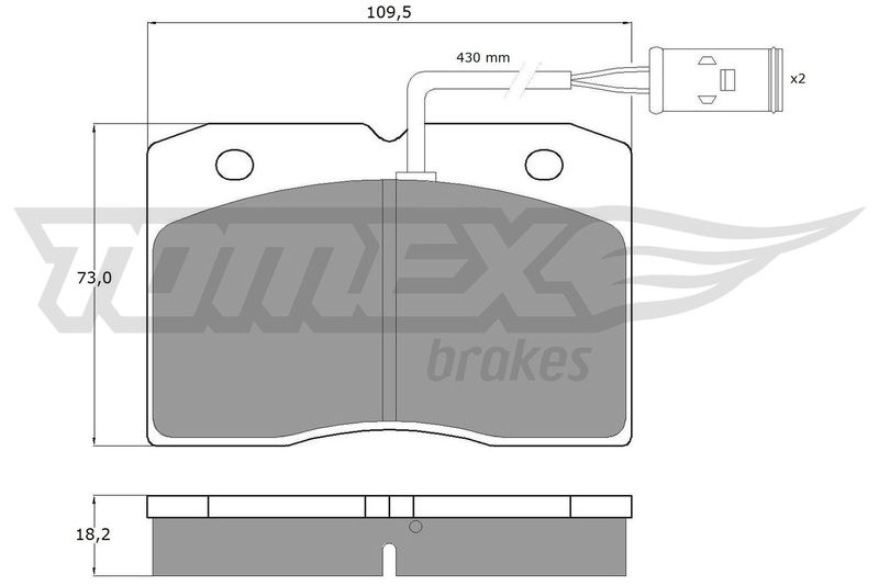 TOMEX Brakes Bremsbelagsatz, Scheibenbremse