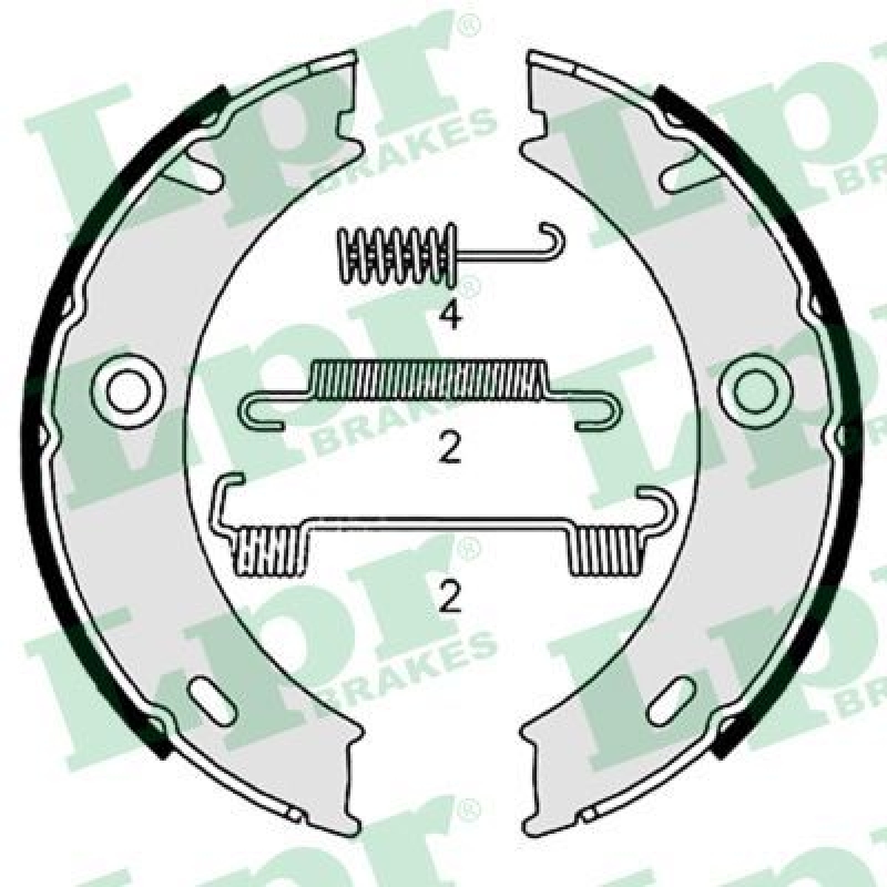 LPR Brake Shoe Set, parking brake