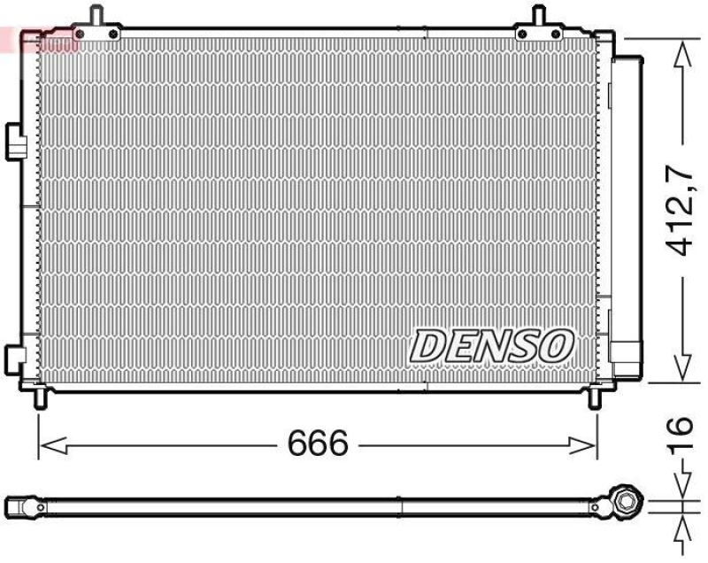 DENSO Kondensator, Klimaanlage DCN40024