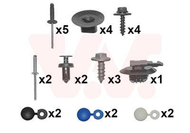VAN WEZEL Mounting Kit, bumper