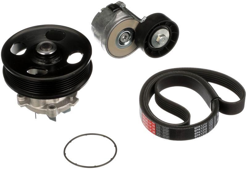 GATES Water Pump + V-Ribbed Belt Set Micro-V® Kit