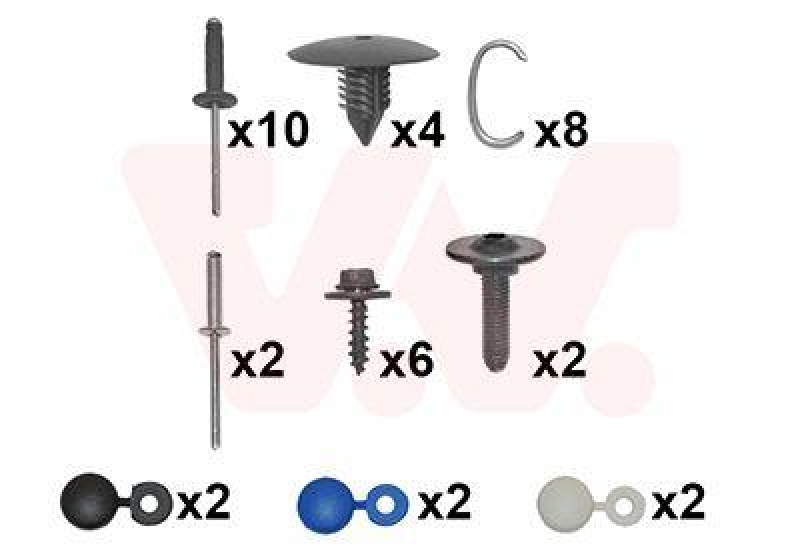 VAN WEZEL Mounting Kit, bumper