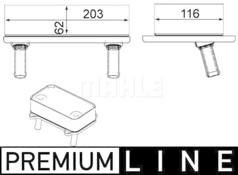 MAHLE Oil Cooler, engine oil BEHR *** PREMIUM LINE ***