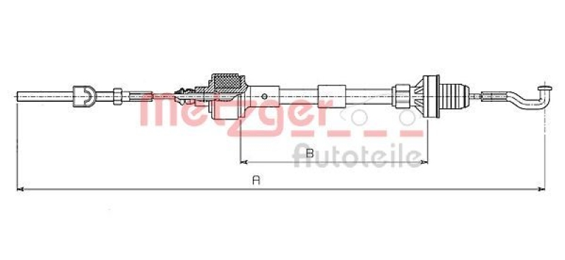 METZGER Cable Pull, clutch control