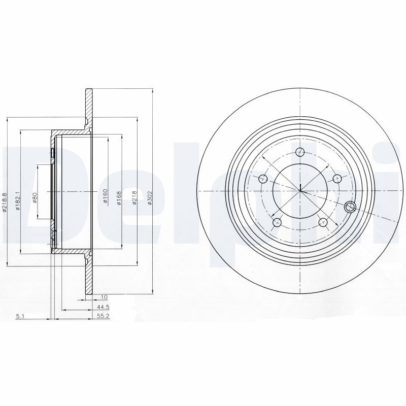 2x DELPHI Bremsscheibe BG4169