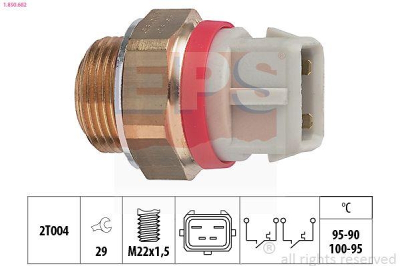 EPS Temperaturschalter, Kühlerlüfter Made in Italy - OE Equivalent