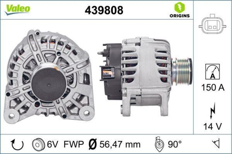 VALEO Generator VALEO ORIGINS NEW OE TECHNOLOGIE