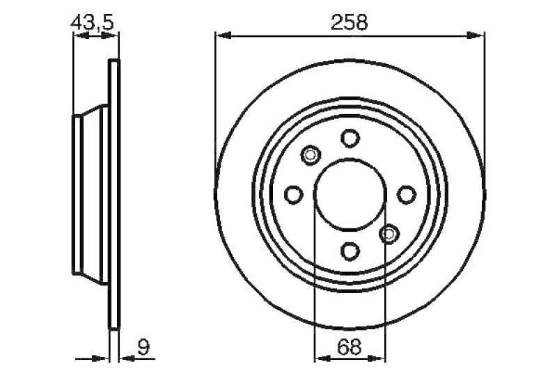 2x BOSCH Bremsscheibe 0 986 478 374