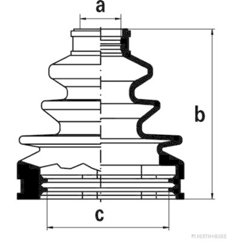 HERTH+BUSS JAKOPARTS Faltenbalgsatz, Antriebswelle