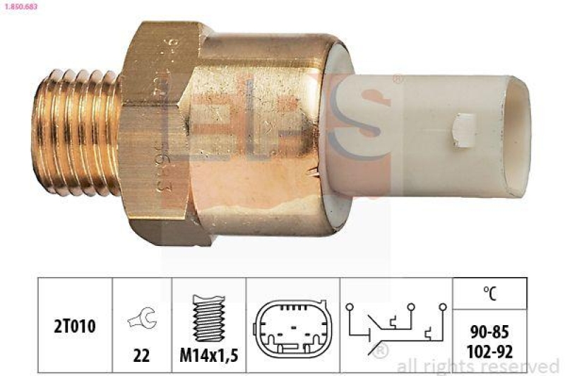 EPS Temperaturschalter, Kühlerlüfter Made in Italy - OE Equivalent