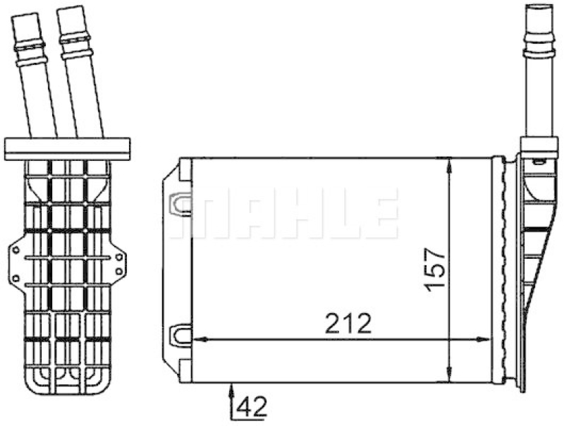MAHLE Heat Exchanger, interior heating BEHR