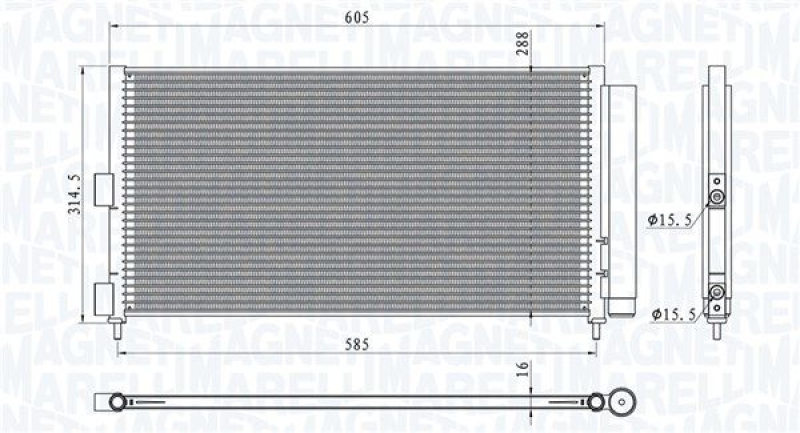 MAGNETI MARELLI Condenser, air conditioning