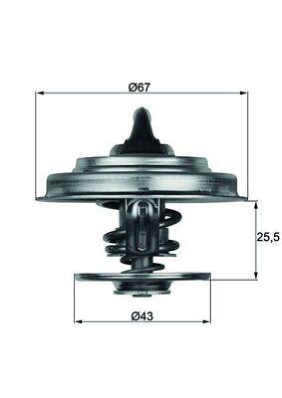 MAHLE Thermostat, coolant BEHR