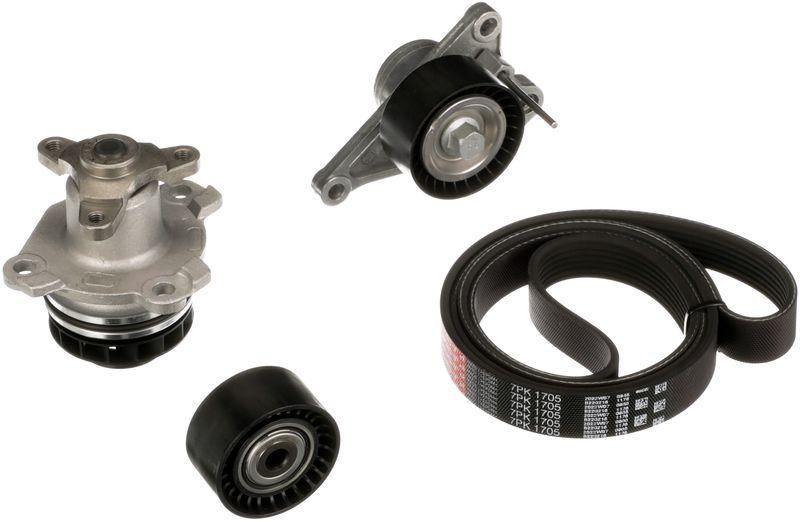 GATES Water Pump + V-Ribbed Belt Set Micro-V® Kit