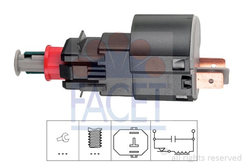 FACET Stop Light Switch Made in Italy - OE Equivalent