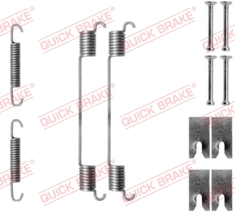 QUICK BRAKE Zubehörsatz Bremsbacken Trommelbremse Montagesatz