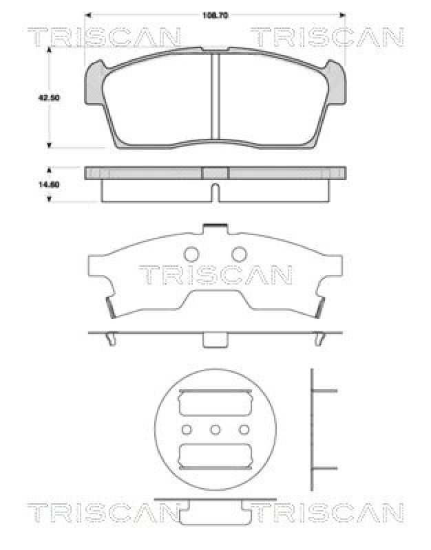 TRISCAN Bremsbelagsatz, Scheibenbremse 8110 69015