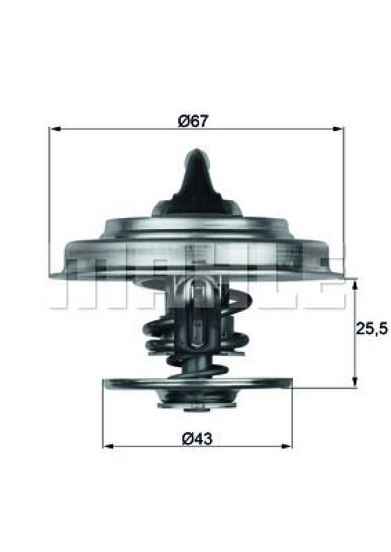 MAHLE Thermostat, coolant BEHR