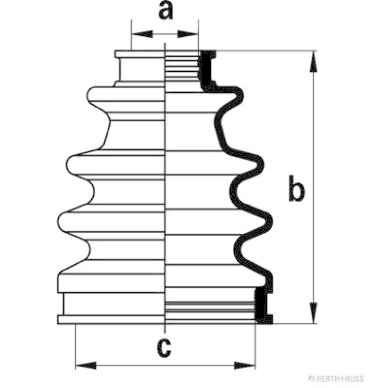 HERTH+BUSS JAKOPARTS Faltenbalgsatz, Antriebswelle