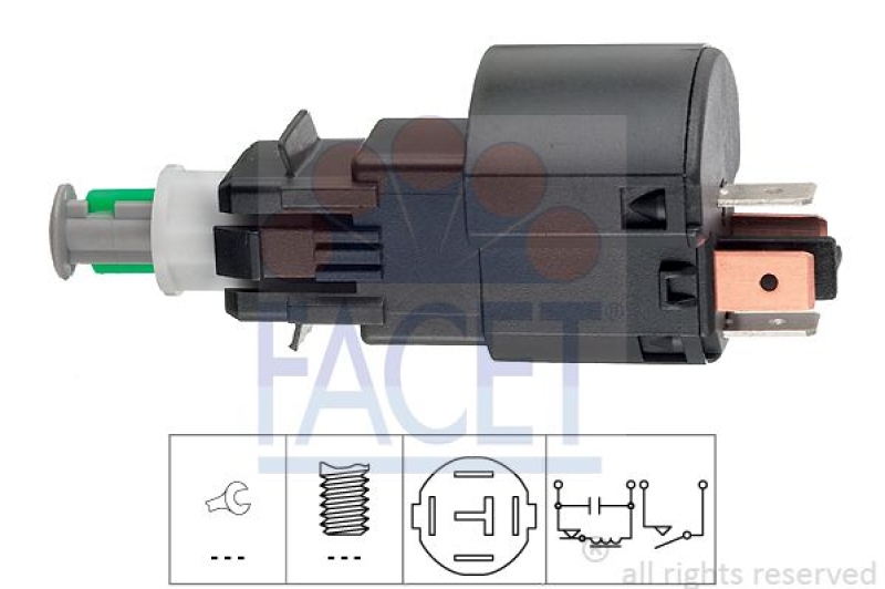 FACET Stop Light Switch Made in Italy - OE Equivalent