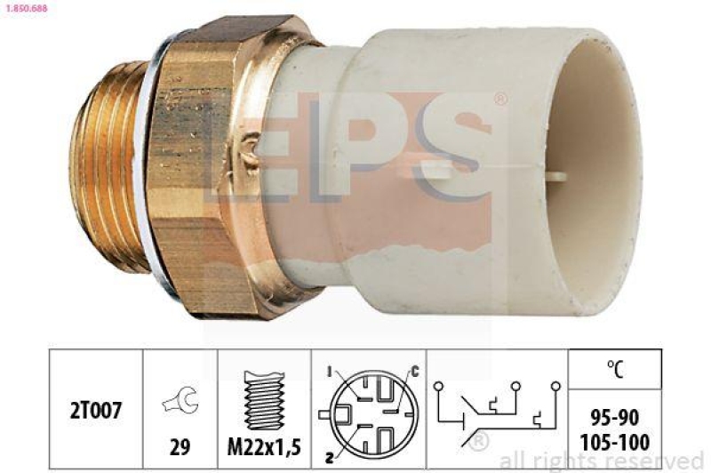 EPS Temperaturschalter, Kühlerlüfter Made in Italy - OE Equivalent