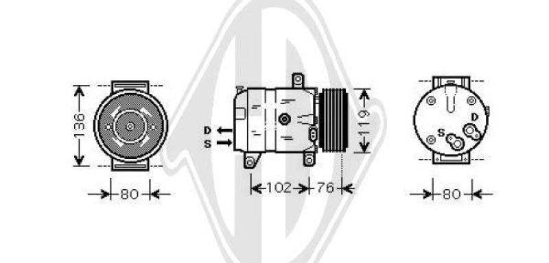 DIEDERICHS Compressor, air conditioning DIEDERICHS Climate