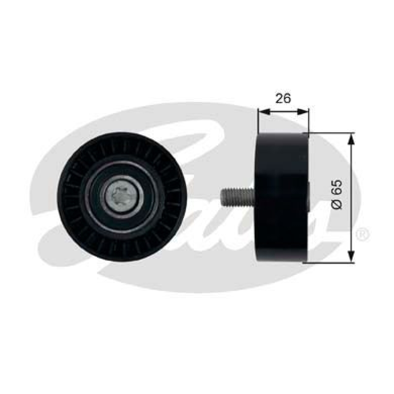 GATES Deflection/Guide Pulley, timing belt PowerGrip®