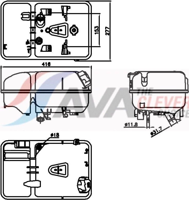 AVA QUALITY COOLING Ausgleichsbehälter, Kühlmittel