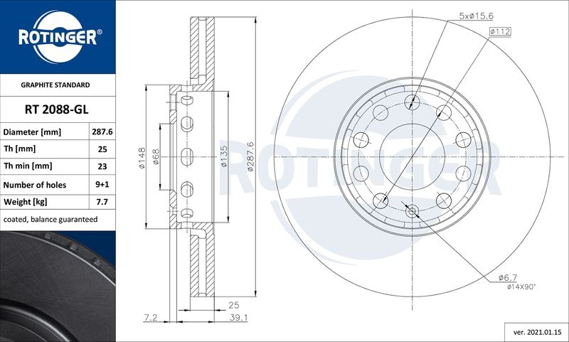 2x ROTINGER Bremsscheibe